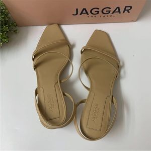 Jaggar The Label Dainty Strappy Sandal 37EU in Nougat Leather $150